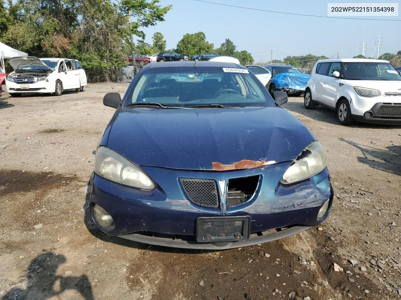 2005 Pontiac Grand Prix VIN: 2G2WP522151354398 Lot: 65634954