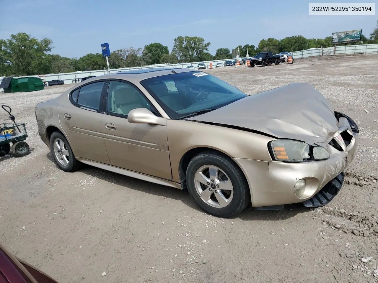 2005 Pontiac Grand Prix VIN: 2G2WP522951350194 Lot: 68489874