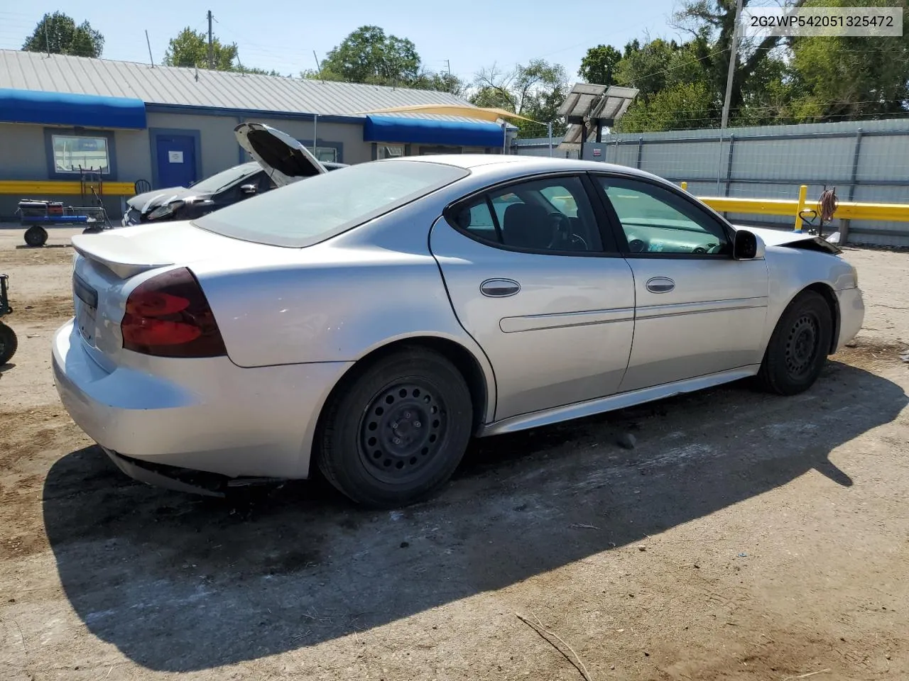 2005 Pontiac Grand Prix VIN: 2G2WP542051325472 Lot: 72081674