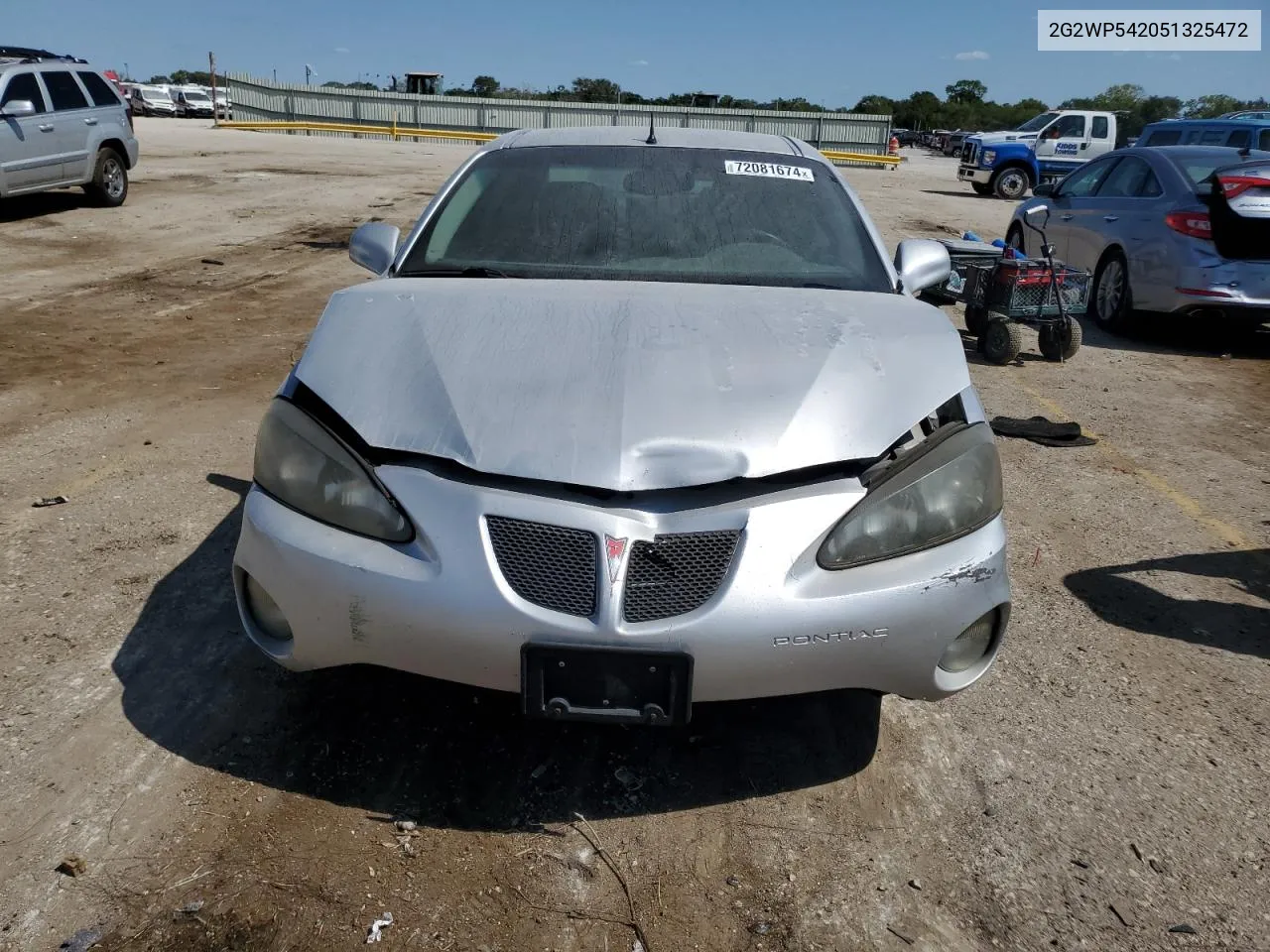 2005 Pontiac Grand Prix VIN: 2G2WP542051325472 Lot: 72081674