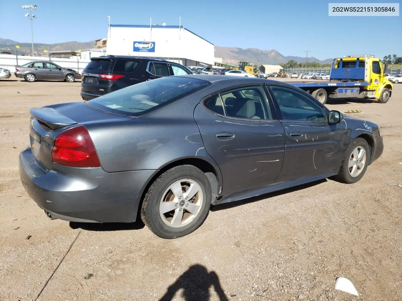 2005 Pontiac Grand Prix Gt VIN: 2G2WS522151305846 Lot: 72095524