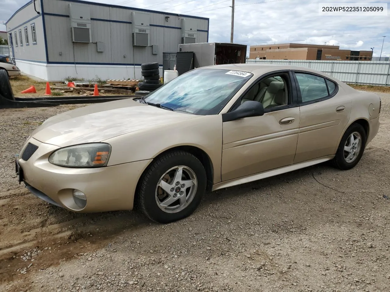 2005 Pontiac Grand Prix VIN: 2G2WP522351205099 Lot: 72264564