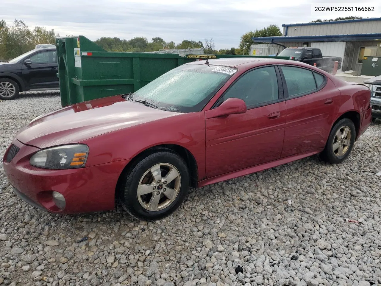 2005 Pontiac Grand Prix VIN: 2G2WP522551166662 Lot: 73554474