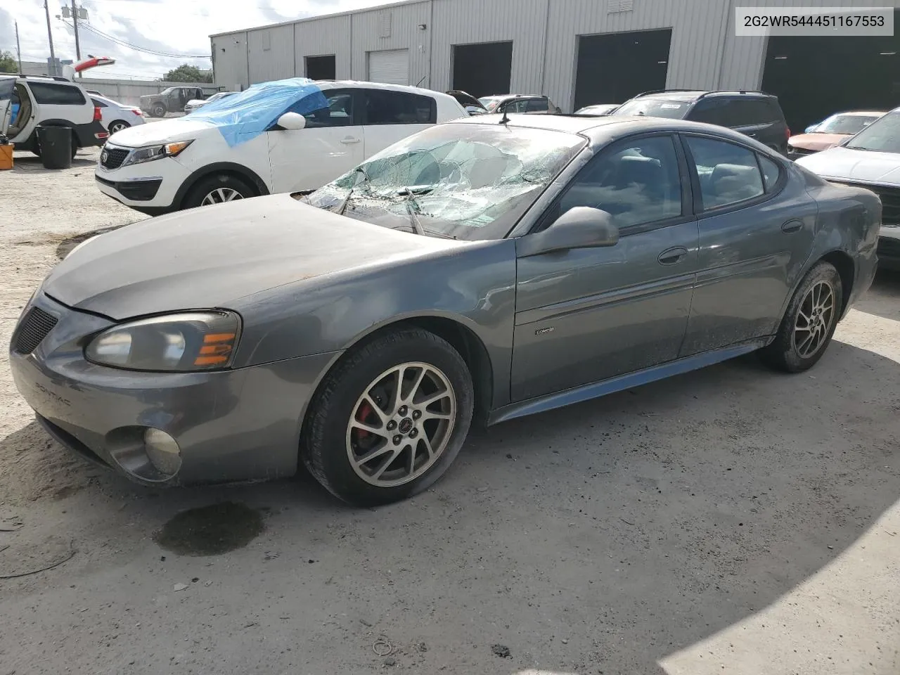 2005 Pontiac Grand Prix Gtp VIN: 2G2WR544451167553 Lot: 73855504