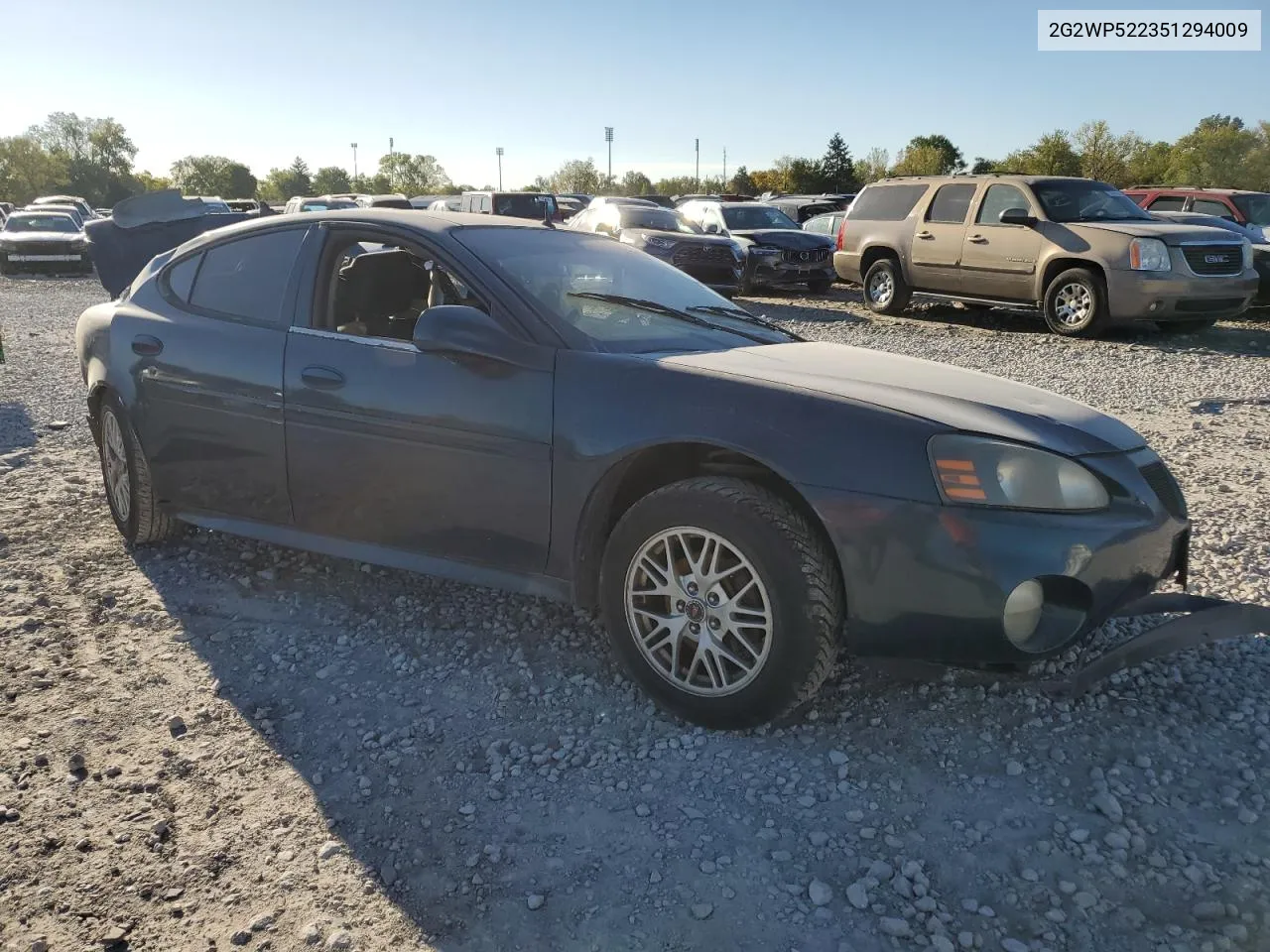 2005 Pontiac Grand Prix VIN: 2G2WP522351294009 Lot: 74550194