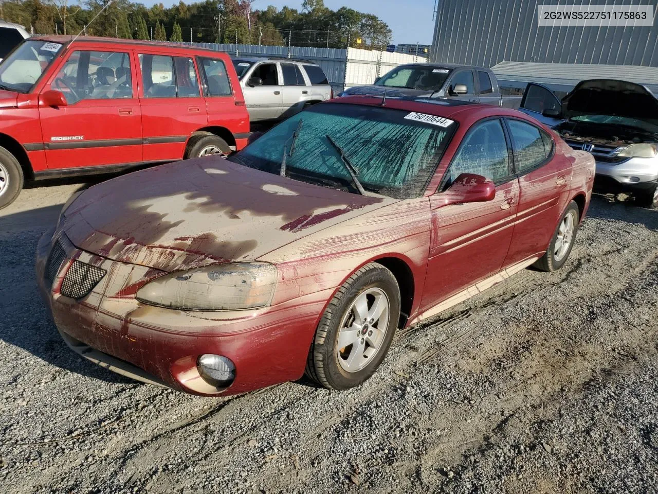 2005 Pontiac Grand Prix Gt VIN: 2G2WS522751175863 Lot: 76010644