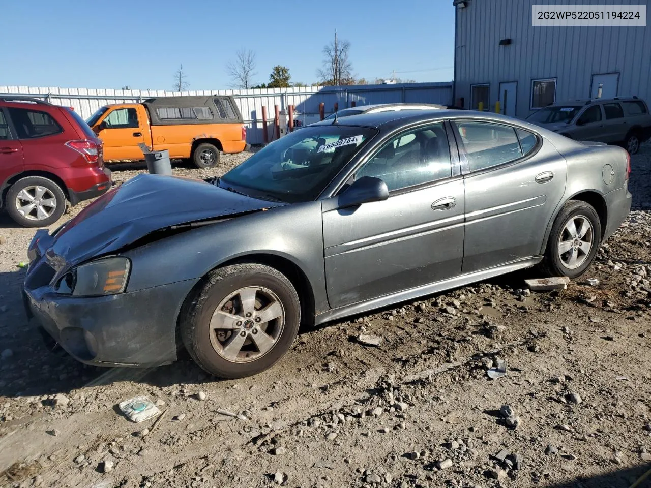 2005 Pontiac Grand Prix VIN: 2G2WP522051194224 Lot: 76539784