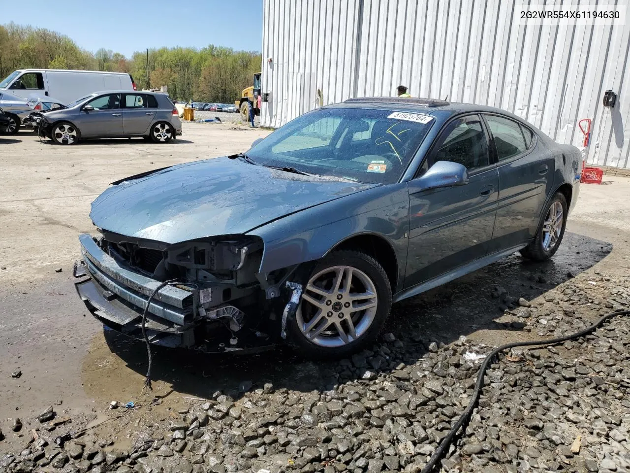 2006 Pontiac Grand Prix Gt VIN: 2G2WR554X61194630 Lot: 51925764