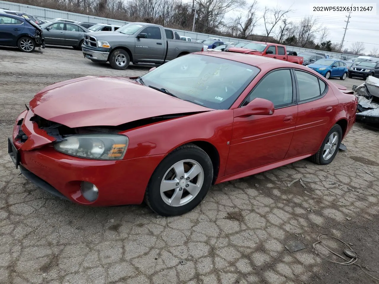 2006 Pontiac Grand Prix VIN: 2G2WP552X61312647 Lot: 55497694