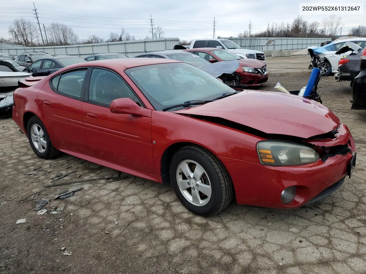 2006 Pontiac Grand Prix VIN: 2G2WP552X61312647 Lot: 55497694