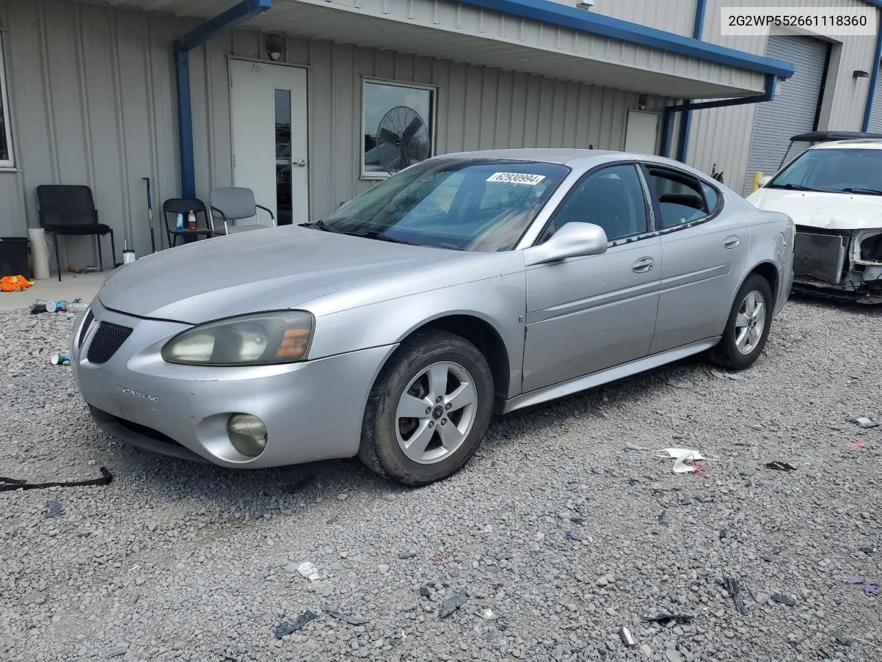 2006 Pontiac Grand Prix VIN: 2G2WP552661118360 Lot: 62930994