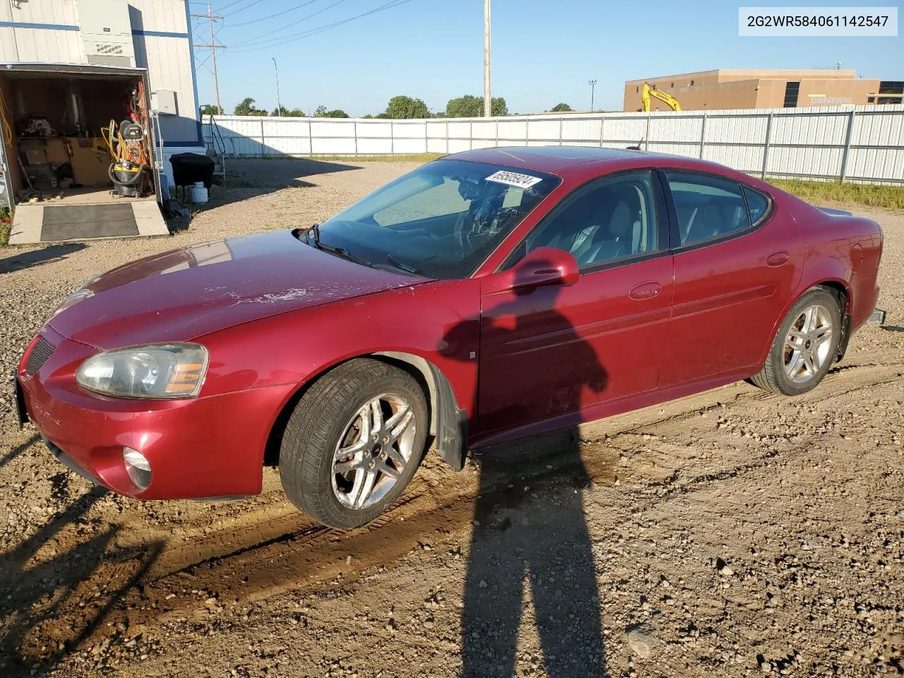 2006 Pontiac Grand Prix Gt VIN: 2G2WR584061142547 Lot: 69505924