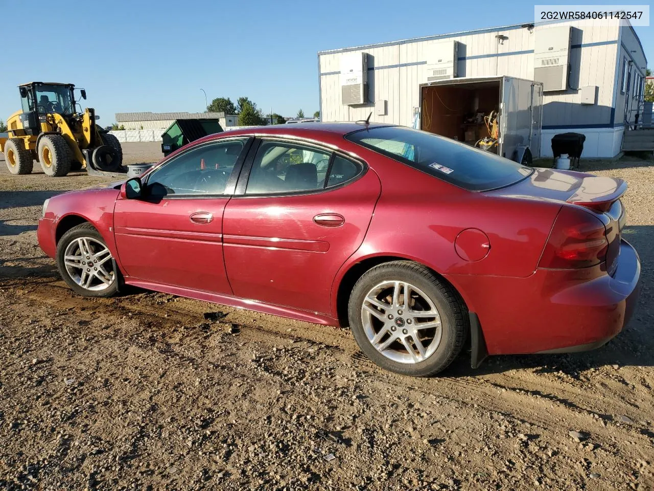 2006 Pontiac Grand Prix Gt VIN: 2G2WR584061142547 Lot: 69505924