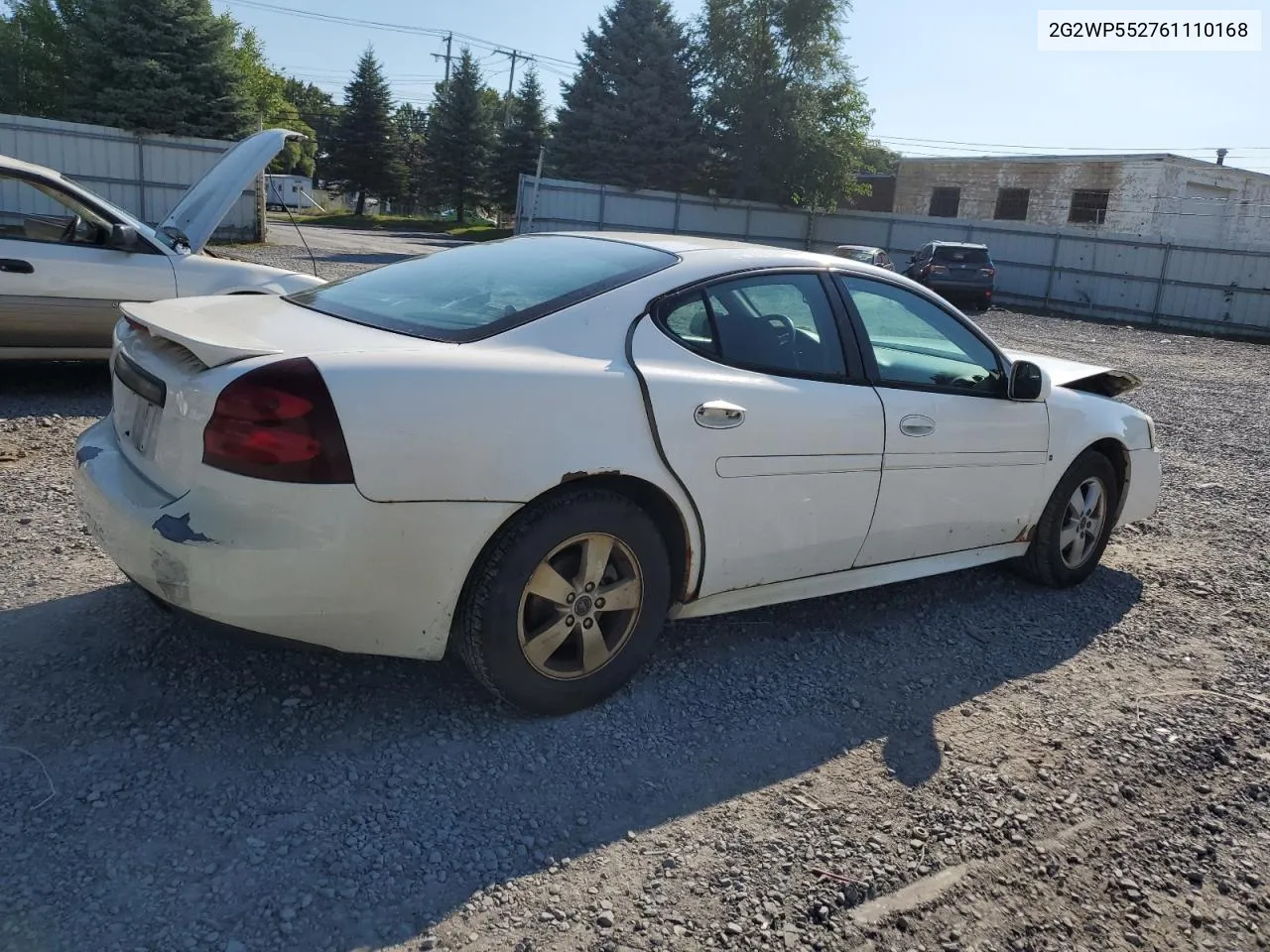 2006 Pontiac Grand Prix VIN: 2G2WP552761110168 Lot: 69612934