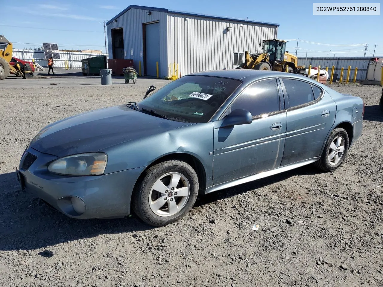 2006 Pontiac Grand Prix VIN: 2G2WP552761280840 Lot: 69858624