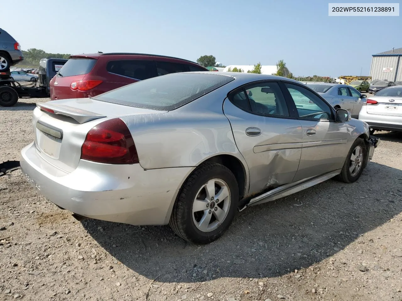 2006 Pontiac Grand Prix VIN: 2G2WP552161238891 Lot: 71029834