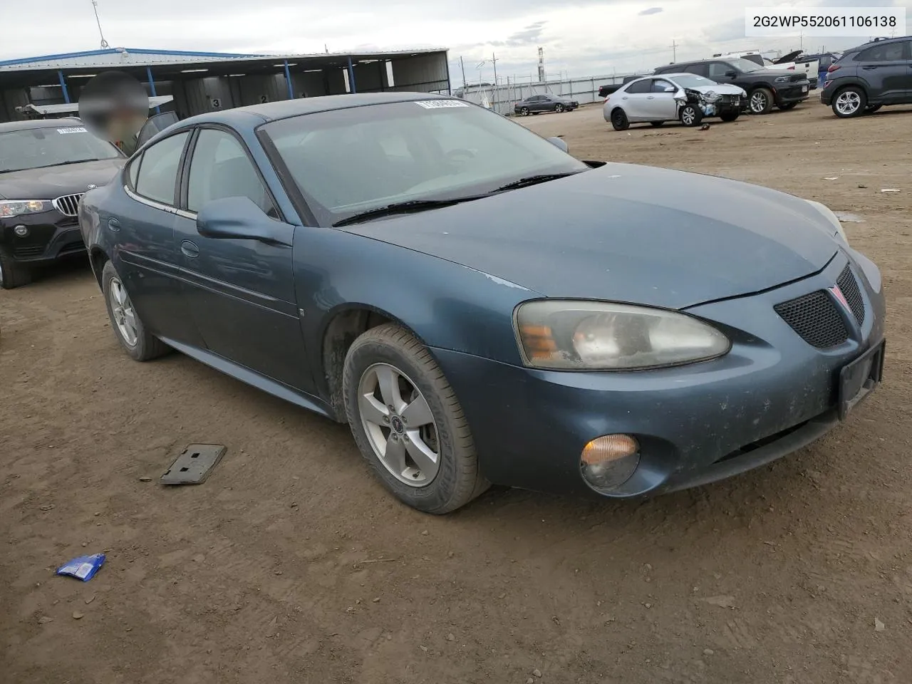 2006 Pontiac Grand Prix VIN: 2G2WP552061106138 Lot: 71384614