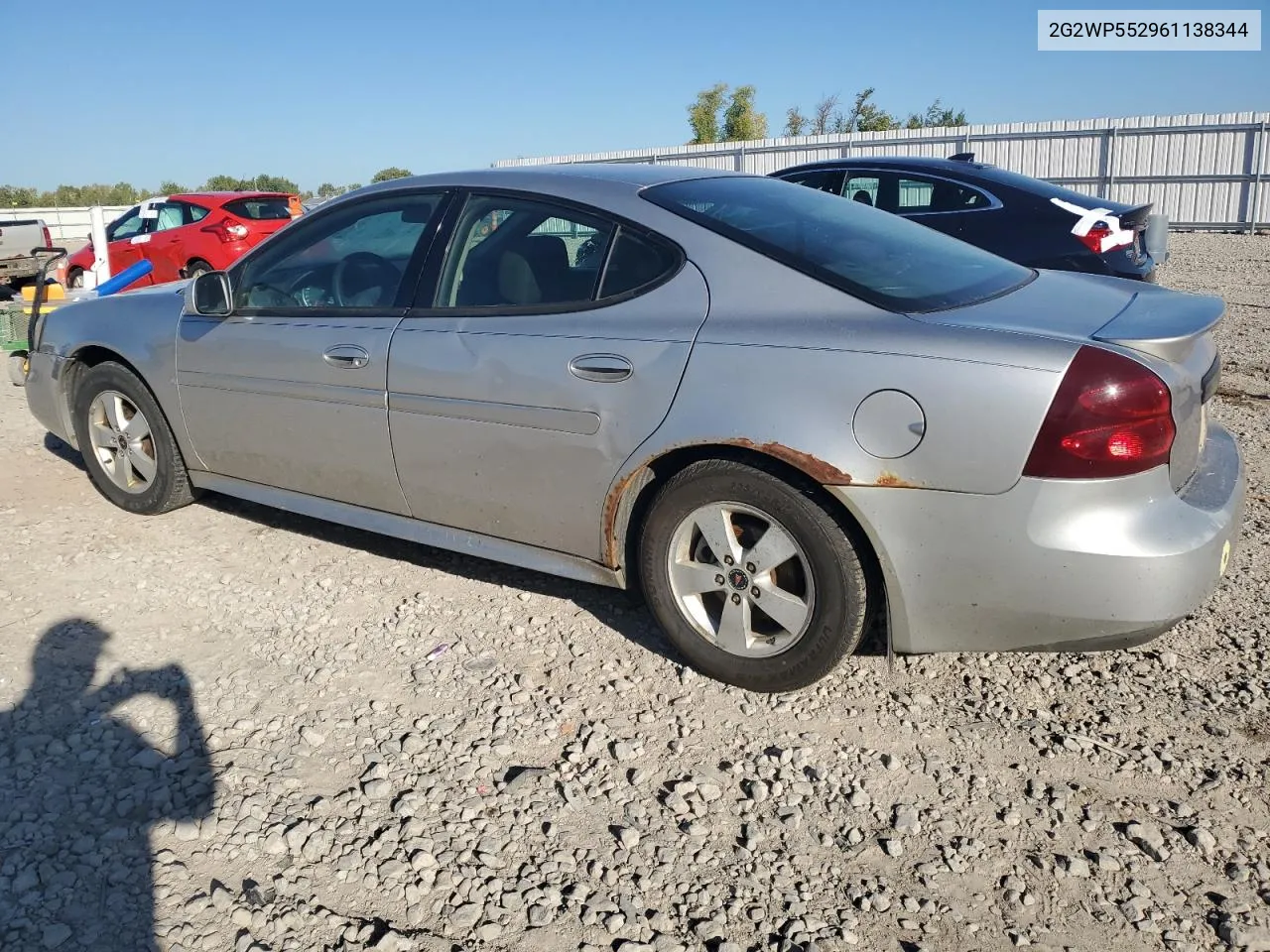 2006 Pontiac Grand Prix VIN: 2G2WP552961138344 Lot: 73329424