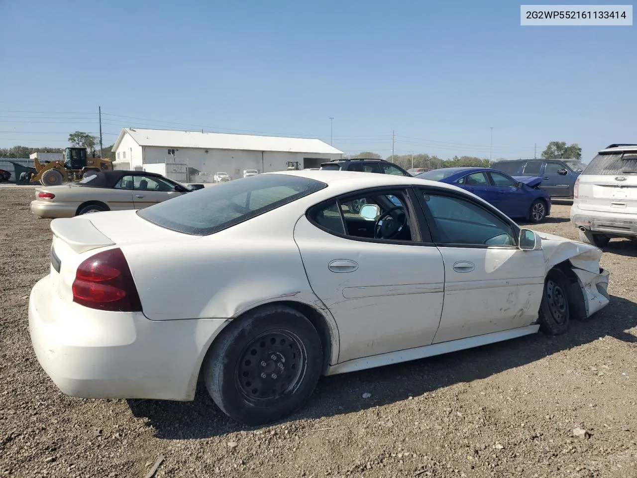 2006 Pontiac Grand Prix VIN: 2G2WP552161133414 Lot: 73512034