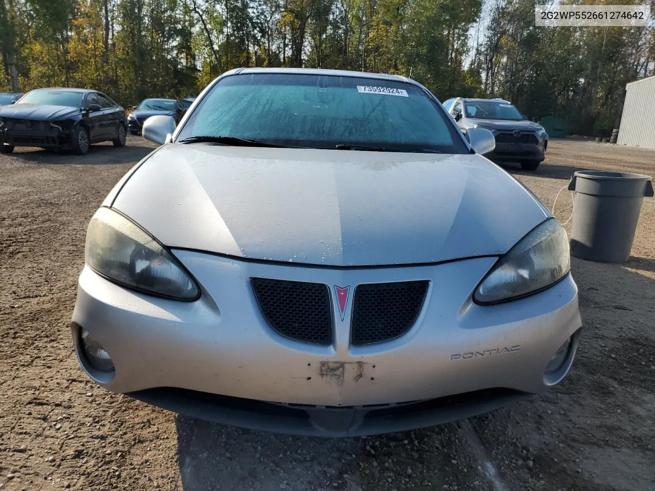 2006 Pontiac Grand Prix VIN: 2G2WP552661274642 Lot: 73592924