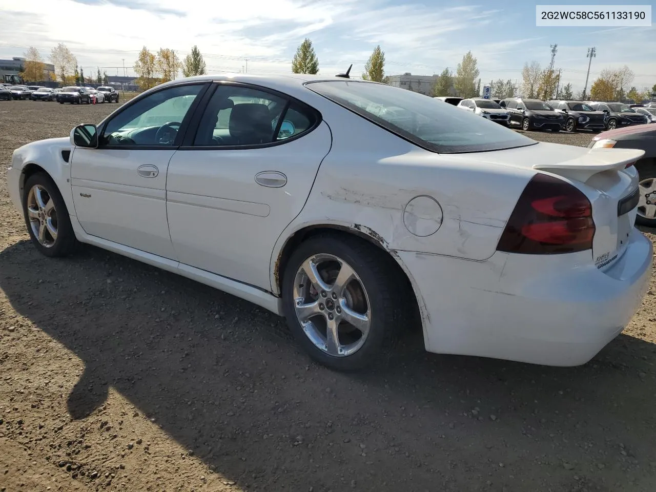 2006 Pontiac Grand Prix Gxp VIN: 2G2WC58C561133190 Lot: 75287064