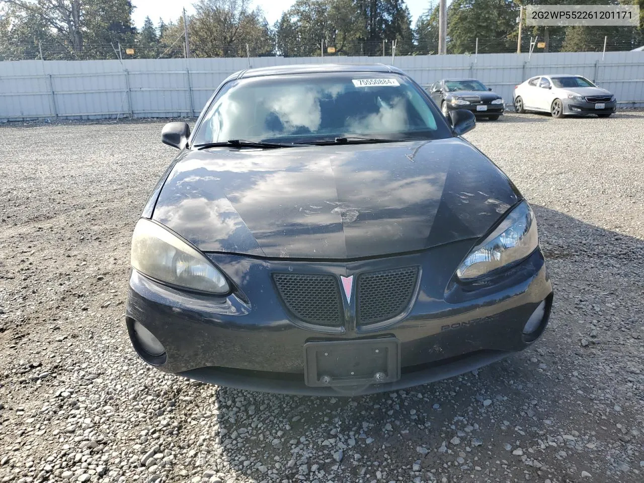 2006 Pontiac Grand Prix VIN: 2G2WP552261201171 Lot: 75550884