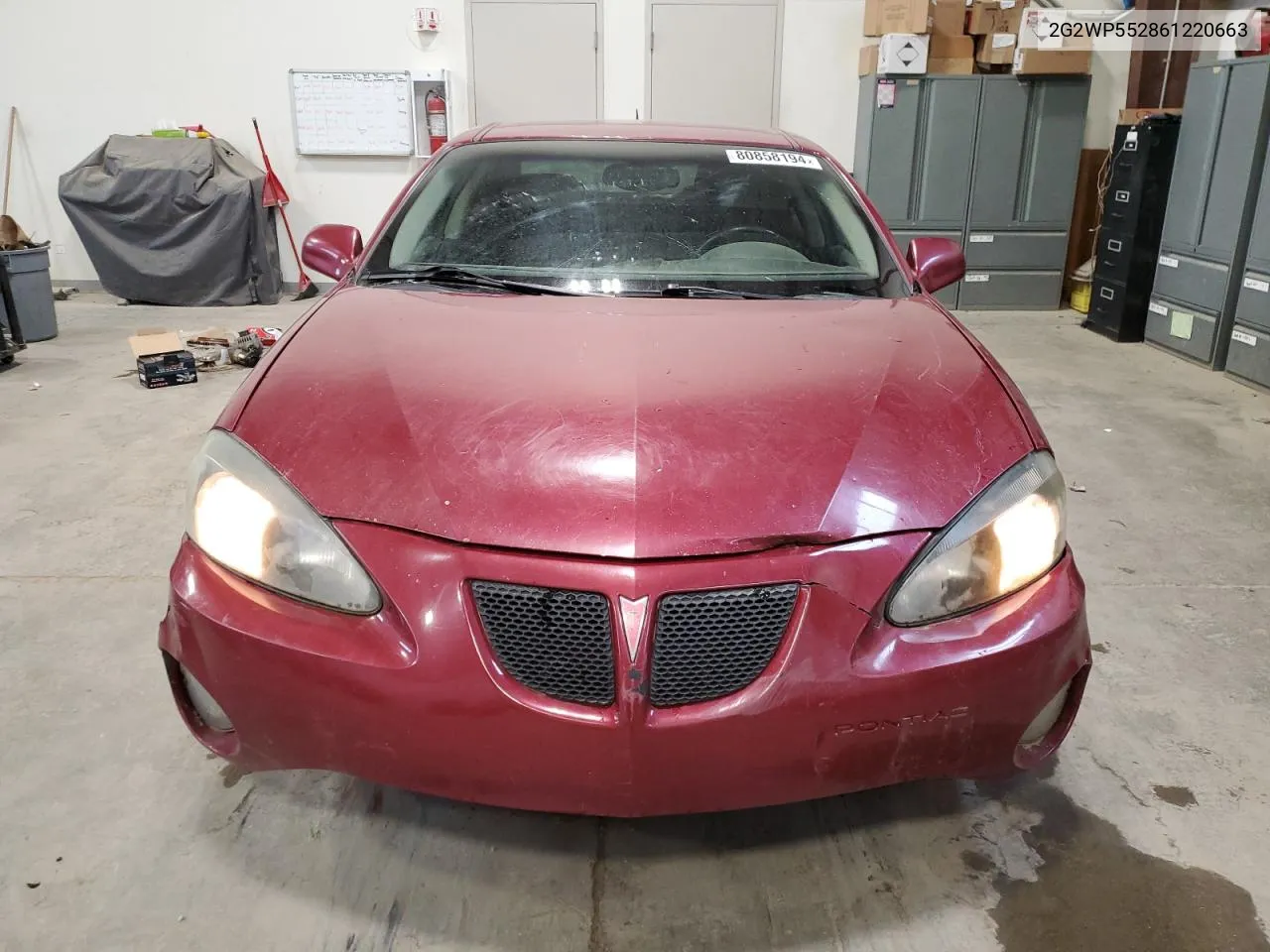 2006 Pontiac Grand Prix VIN: 2G2WP552861220663 Lot: 80858194