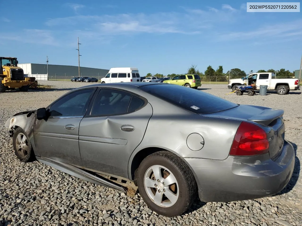 2007 Pontiac Grand Prix VIN: 2G2WP552071220562 Lot: 68869044