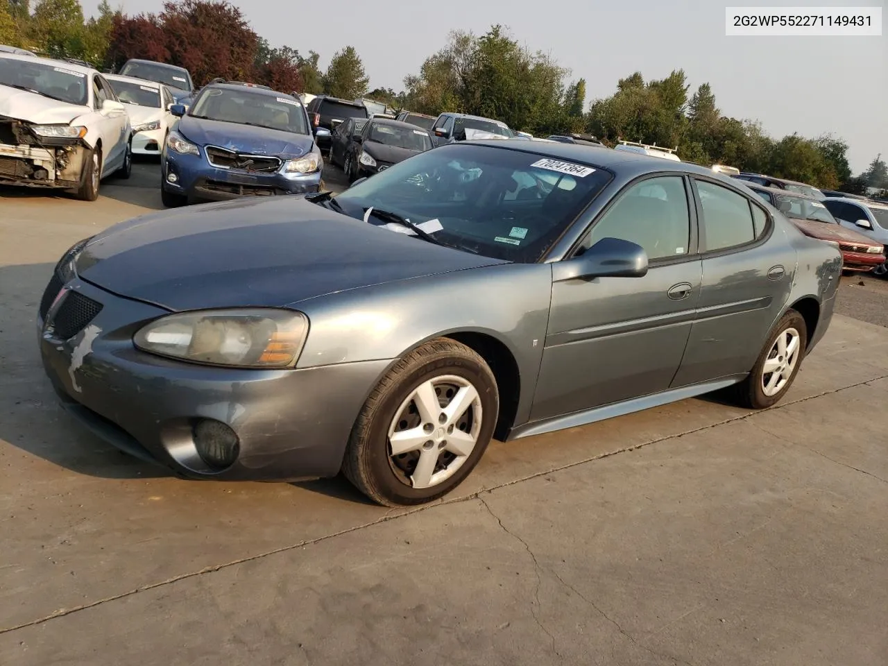 2007 Pontiac Grand Prix VIN: 2G2WP552271149431 Lot: 70247364