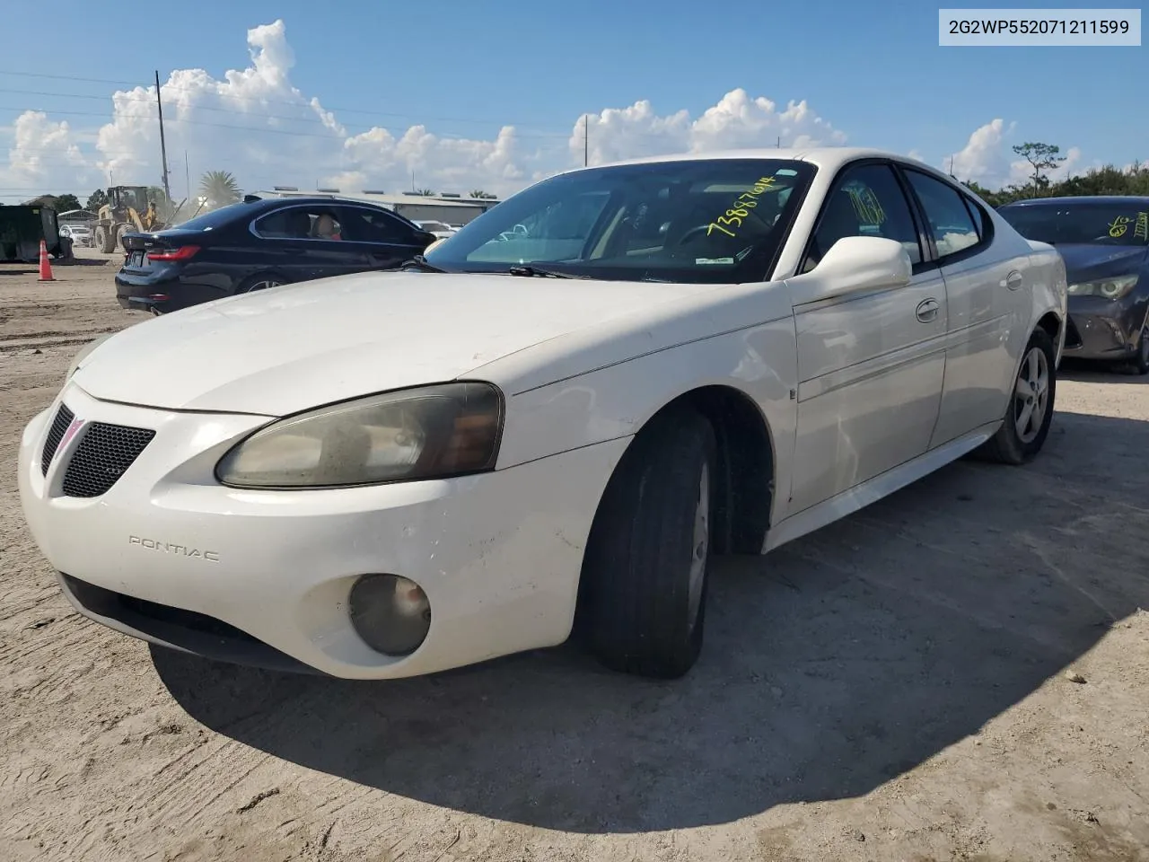 2007 Pontiac Grand Prix VIN: 2G2WP552071211599 Lot: 73887614