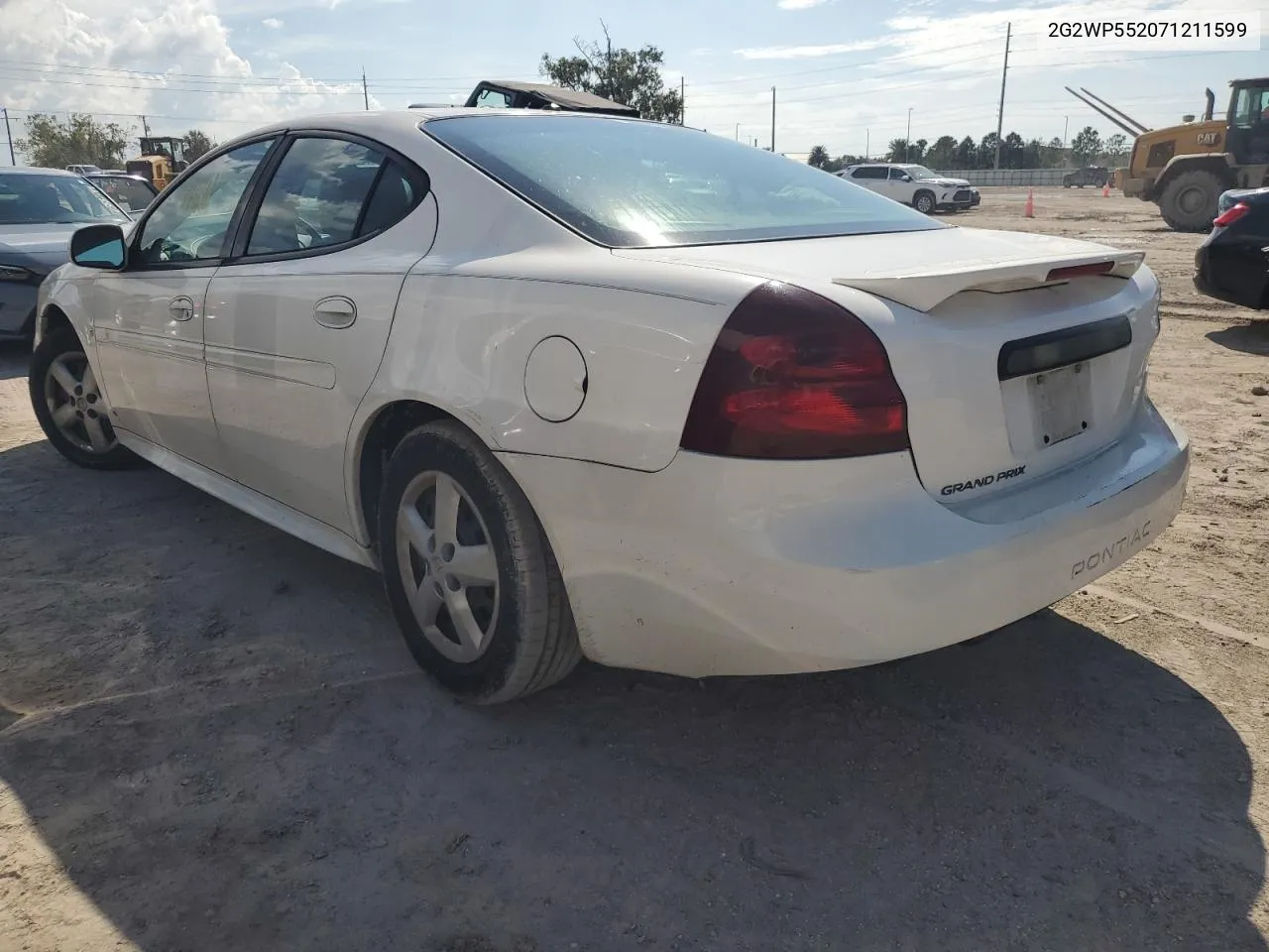 2007 Pontiac Grand Prix VIN: 2G2WP552071211599 Lot: 73887614