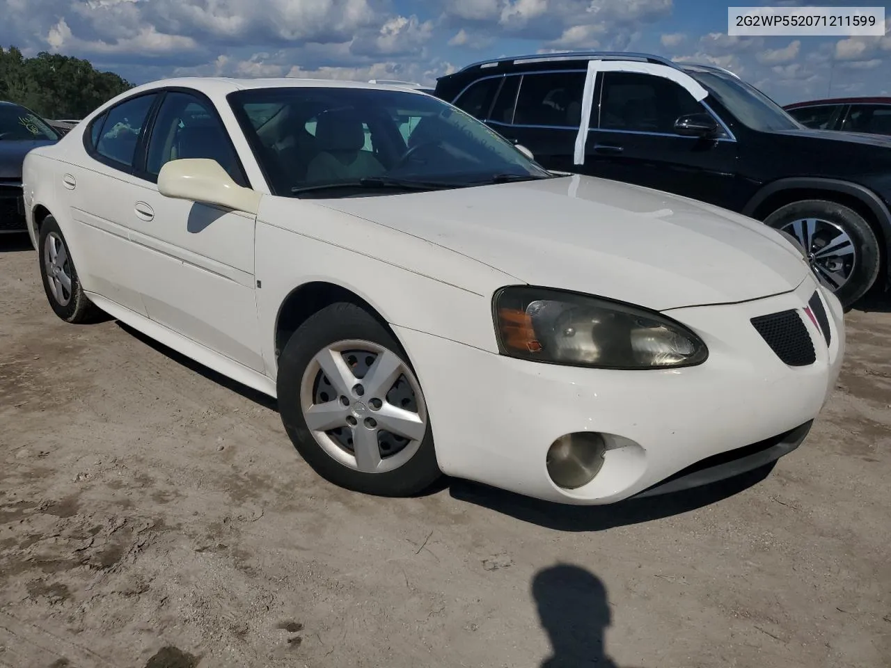 2007 Pontiac Grand Prix VIN: 2G2WP552071211599 Lot: 73887614