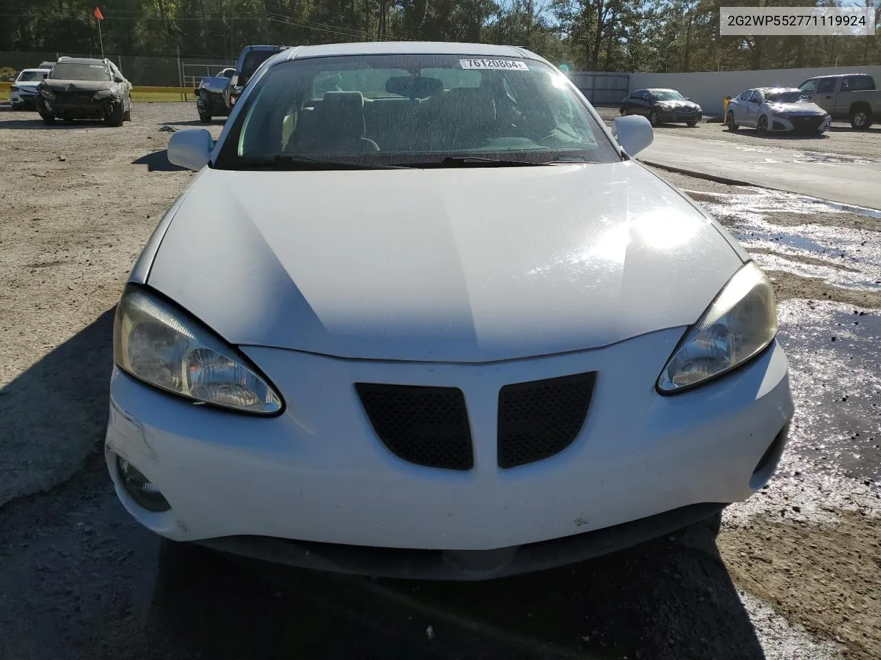 2007 Pontiac Grand Prix VIN: 2G2WP552771119924 Lot: 76120864