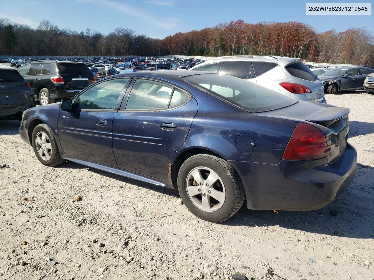 2007 Pontiac Grand Prix VIN: 2G2WP582371219546 Lot: 78125454