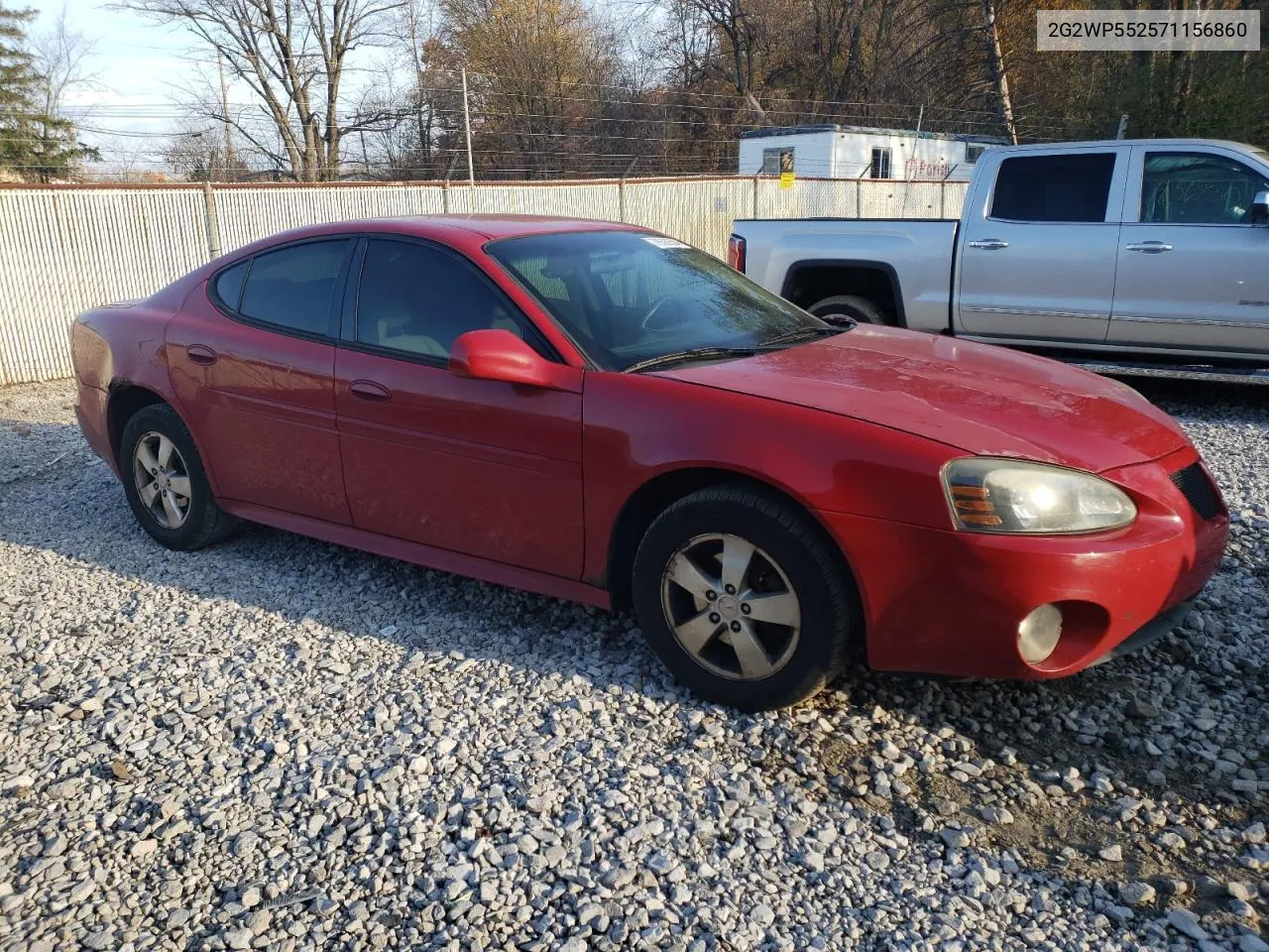 2007 Pontiac Grand Prix VIN: 2G2WP552571156860 Lot: 78599504