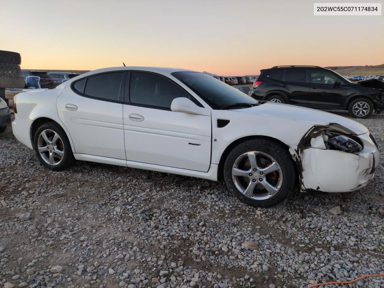 2007 Pontiac Grand Prix Gxp VIN: 2G2WC55C071174834 Lot: 79224684