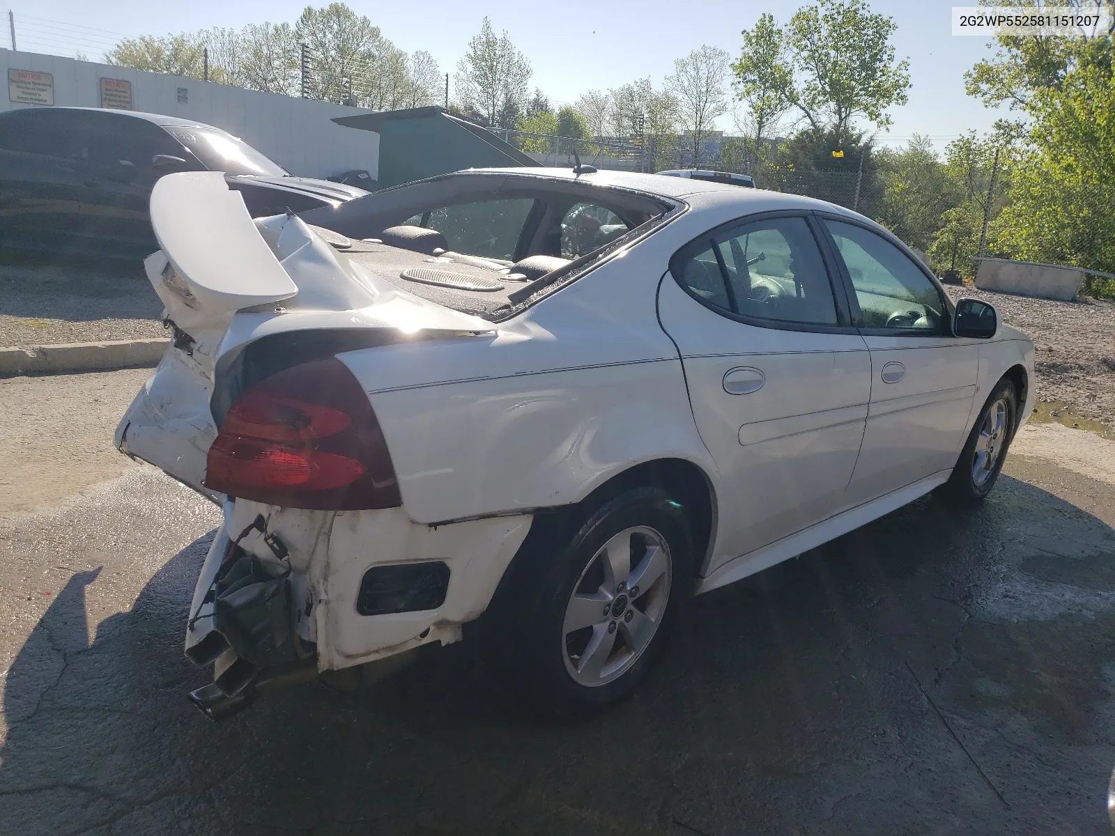 2008 Pontiac Grand Prix VIN: 2G2WP552581151207 Lot: 51370744