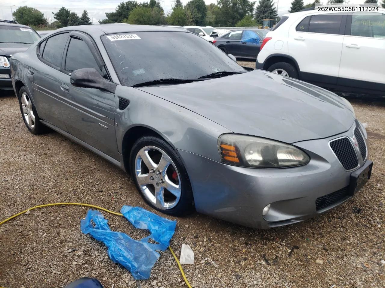 2G2WC55C581112024 2008 Pontiac Grand Prix Gxp