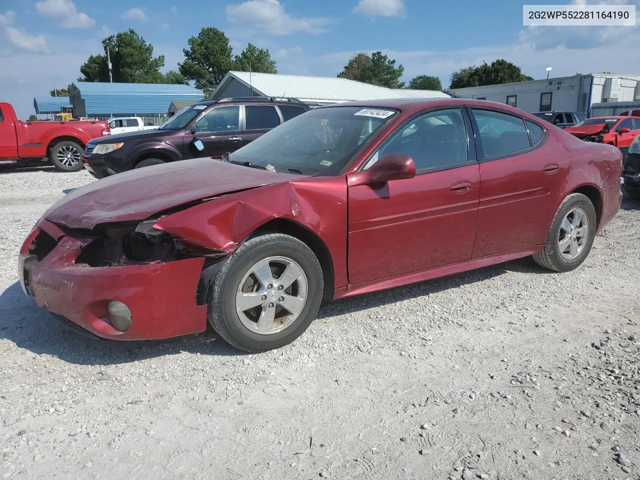 2008 Pontiac Grand Prix VIN: 2G2WP552281164190 Lot: 69142424