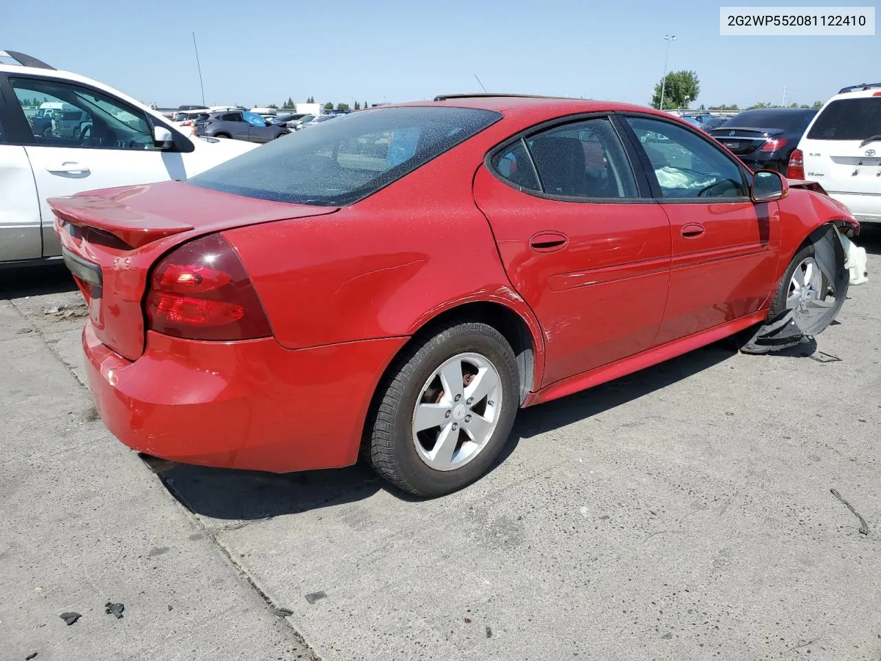 2008 Pontiac Grand Prix VIN: 2G2WP552081122410 Lot: 69691224