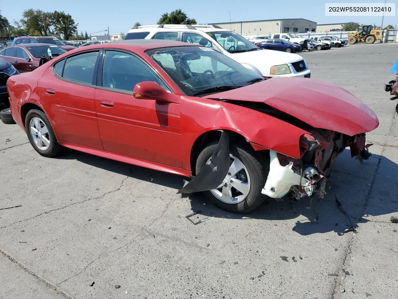 2008 Pontiac Grand Prix VIN: 2G2WP552081122410 Lot: 69691224