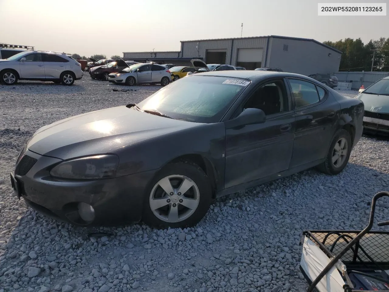 2008 Pontiac Grand Prix VIN: 2G2WP552081123265 Lot: 71078184