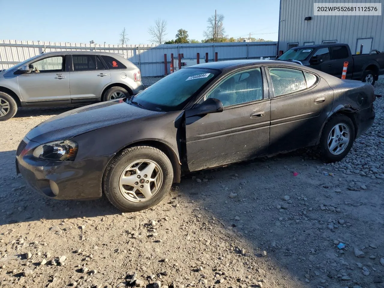 2008 Pontiac Grand Prix VIN: 2G2WP552681112576 Lot: 72440694