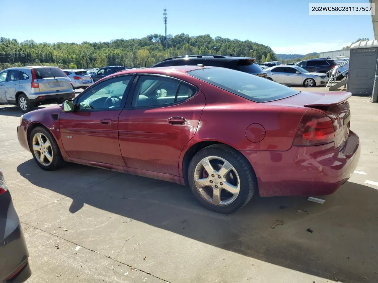 2008 Pontiac Grand Prix Gxp VIN: 2G2WC58C281137507 Lot: 73083254