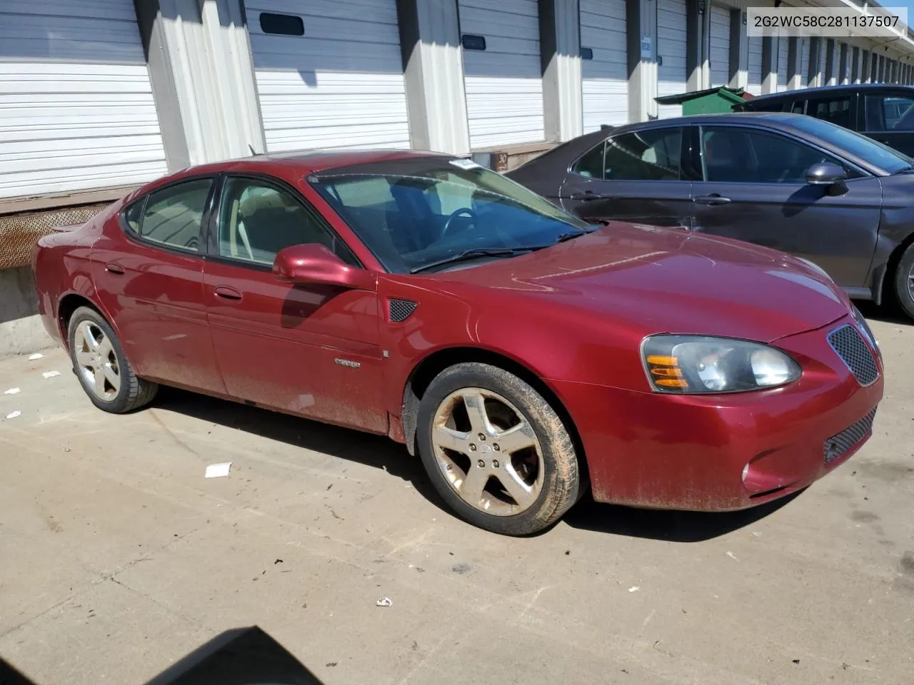 2008 Pontiac Grand Prix Gxp VIN: 2G2WC58C281137507 Lot: 73083254