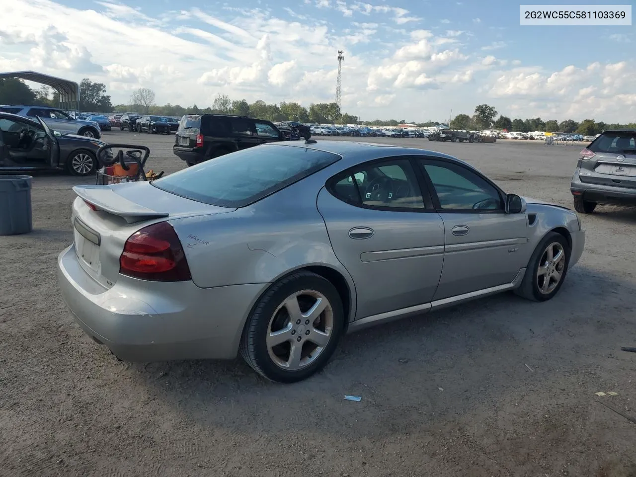 2008 Pontiac Grand Prix Gxp VIN: 2G2WC55C581103369 Lot: 73246904