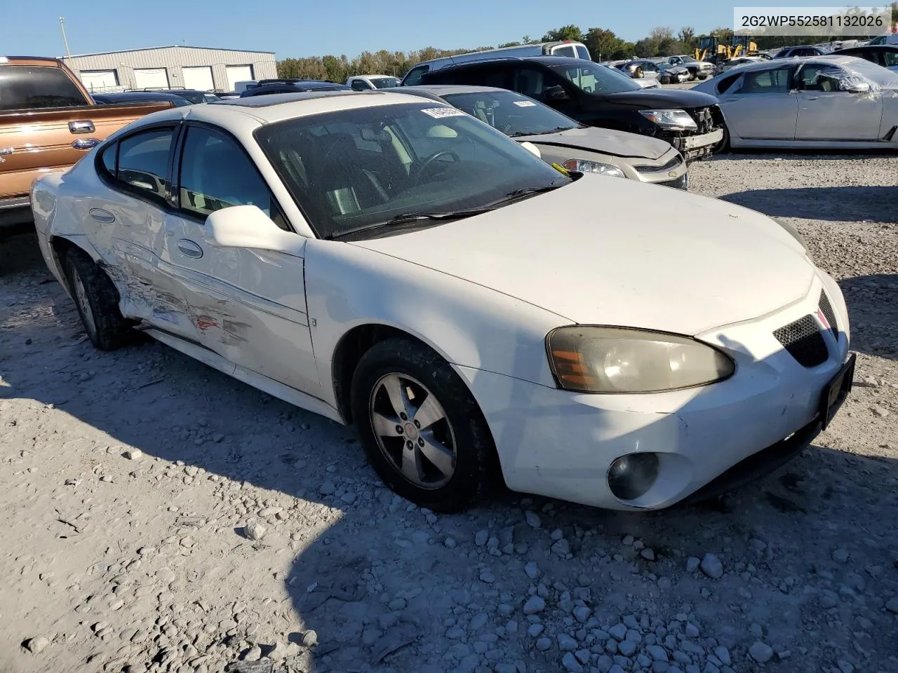 2008 Pontiac Grand Prix VIN: 2G2WP552581132026 Lot: 74343554