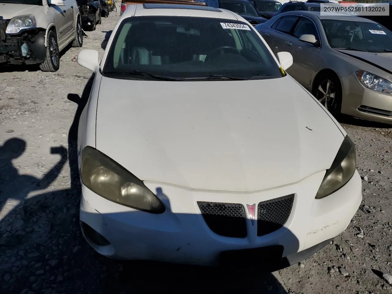 2008 Pontiac Grand Prix VIN: 2G2WP552581132026 Lot: 74343554