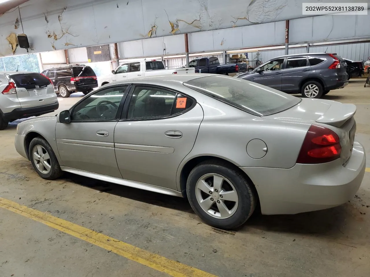 2008 Pontiac Grand Prix VIN: 2G2WP552X81138789 Lot: 75303764