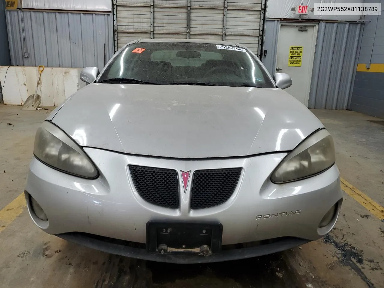 2008 Pontiac Grand Prix VIN: 2G2WP552X81138789 Lot: 75303764